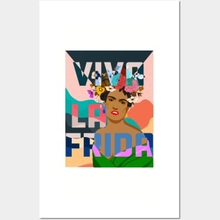 Frida Kahlo T shirt design, viva la frida for mexican culture and art lovers Posters and Art